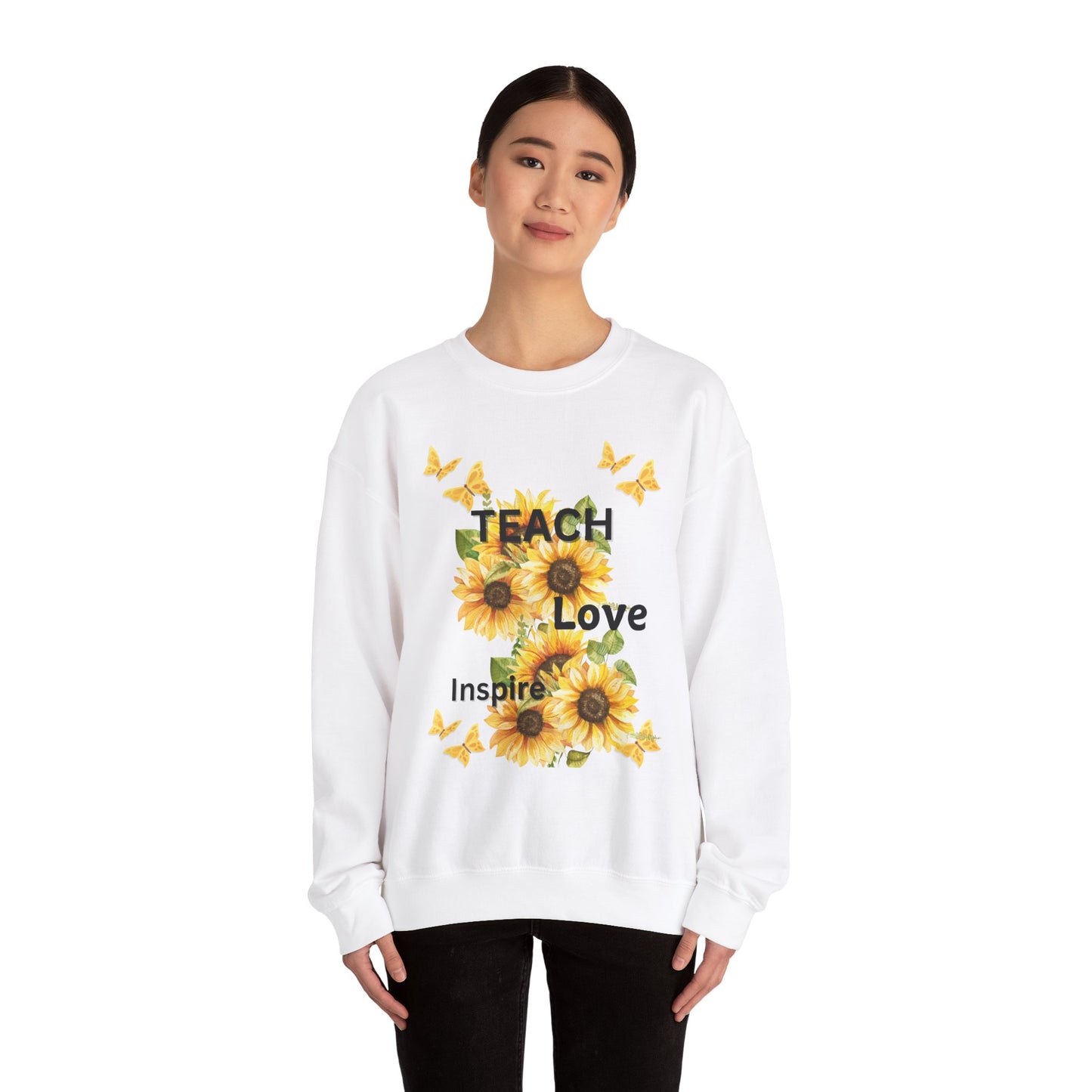 Teacher Fall Warm Weather Unisex Sweatshirt - Teach Love Inspire Design