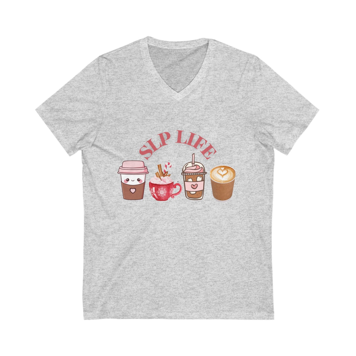 SLP Life/Coffee Life-Unisex Jersey Short Sleeve V-Neck Tees