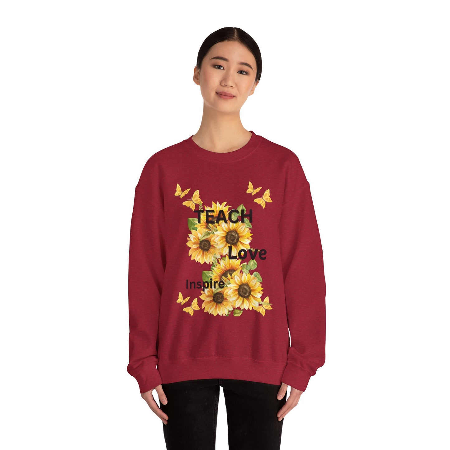 Teacher Fall Warm Weather Unisex Sweatshirt - Teach Love Inspire Design