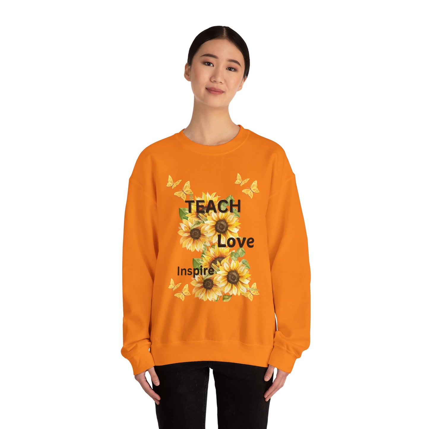 Teacher Fall Warm Weather Unisex Sweatshirt - Teach Love Inspire Design