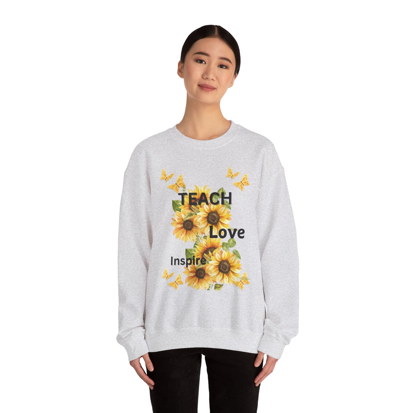 Teacher Fall Warm Weather Unisex Sweatshirt - Teach Love Inspire Design