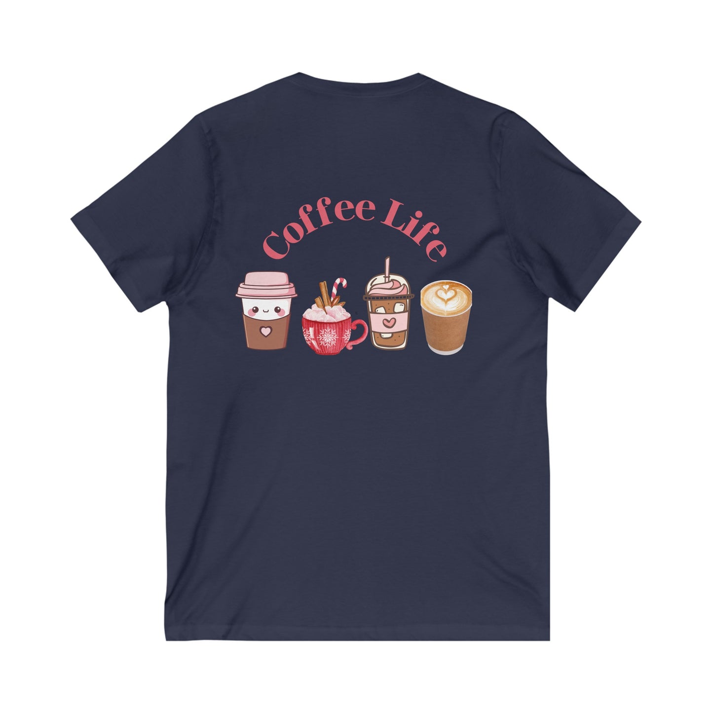 SLP Life/Coffee Life-Unisex Jersey Short Sleeve V-Neck Tees