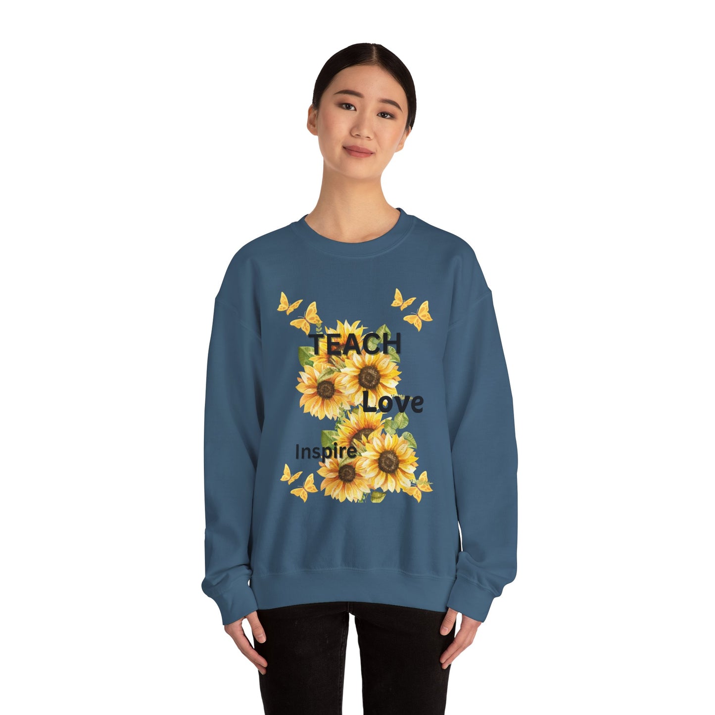 Teacher Fall Warm Weather Unisex Sweatshirt - Teach Love Inspire Design