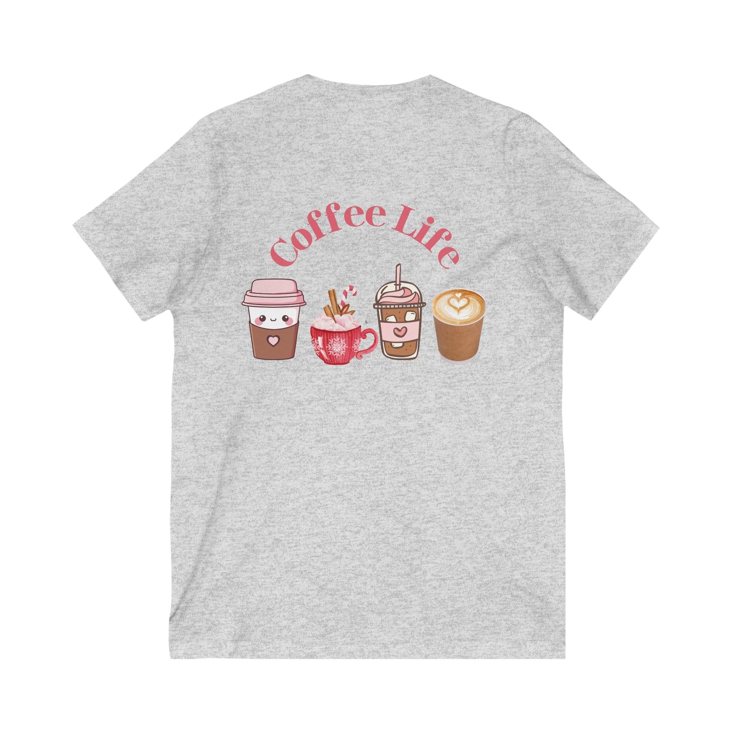 SLP Life/Coffee Life-Unisex Jersey Short Sleeve V-Neck Tees