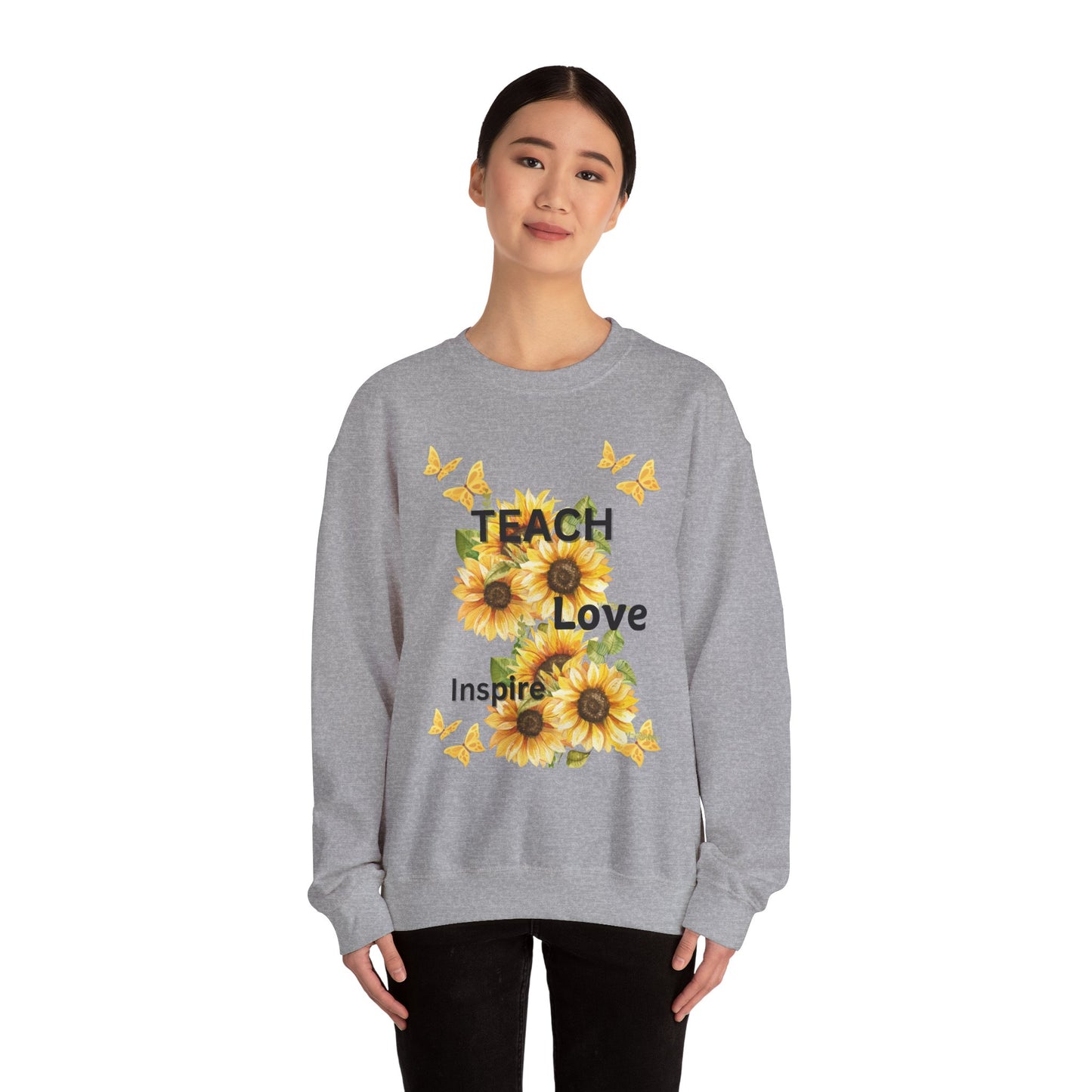 Teacher Fall Warm Weather Unisex Sweatshirt - Teach Love Inspire Design