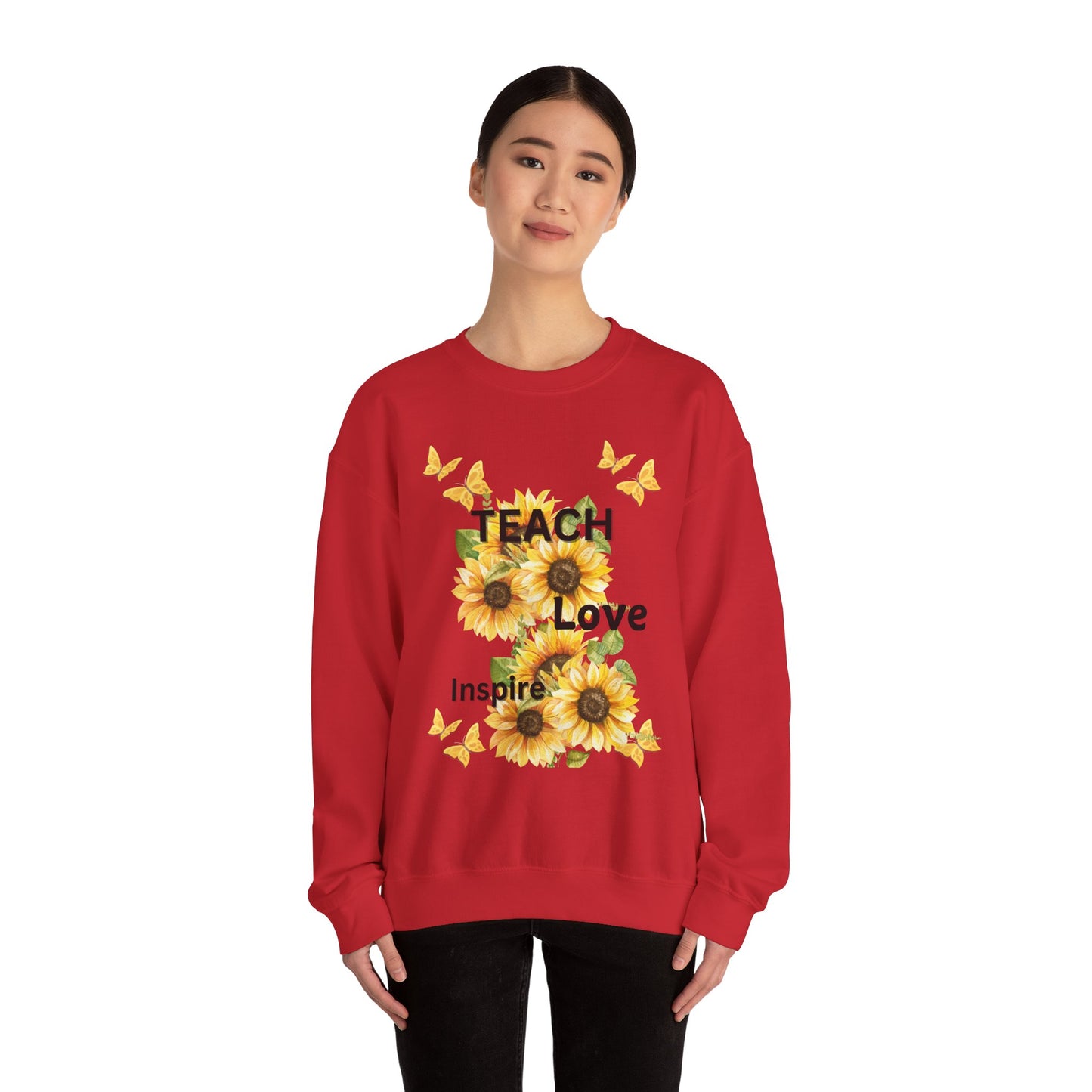 Teacher Fall Warm Weather Unisex Sweatshirt - Teach Love Inspire Design