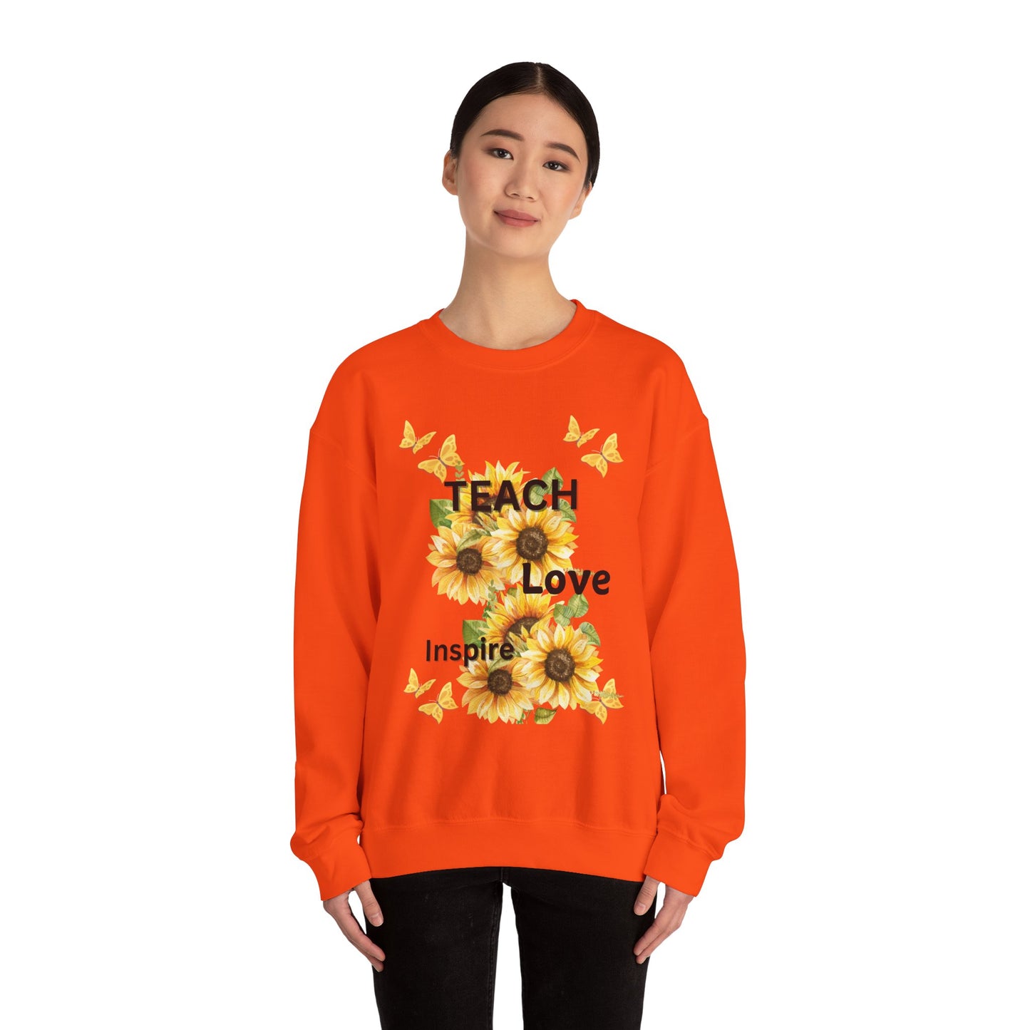 Teacher Fall Warm Weather Unisex Sweatshirt - Teach Love Inspire Design