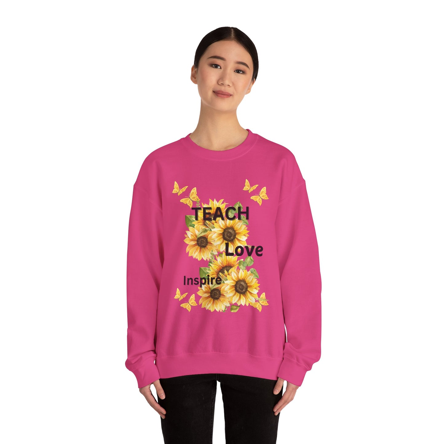 Teacher Fall Warm Weather Unisex Sweatshirt - Teach Love Inspire Design